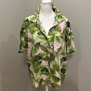 Cabana By Crown & Ivy Tropical Short Sleeve Button Down Shirt
